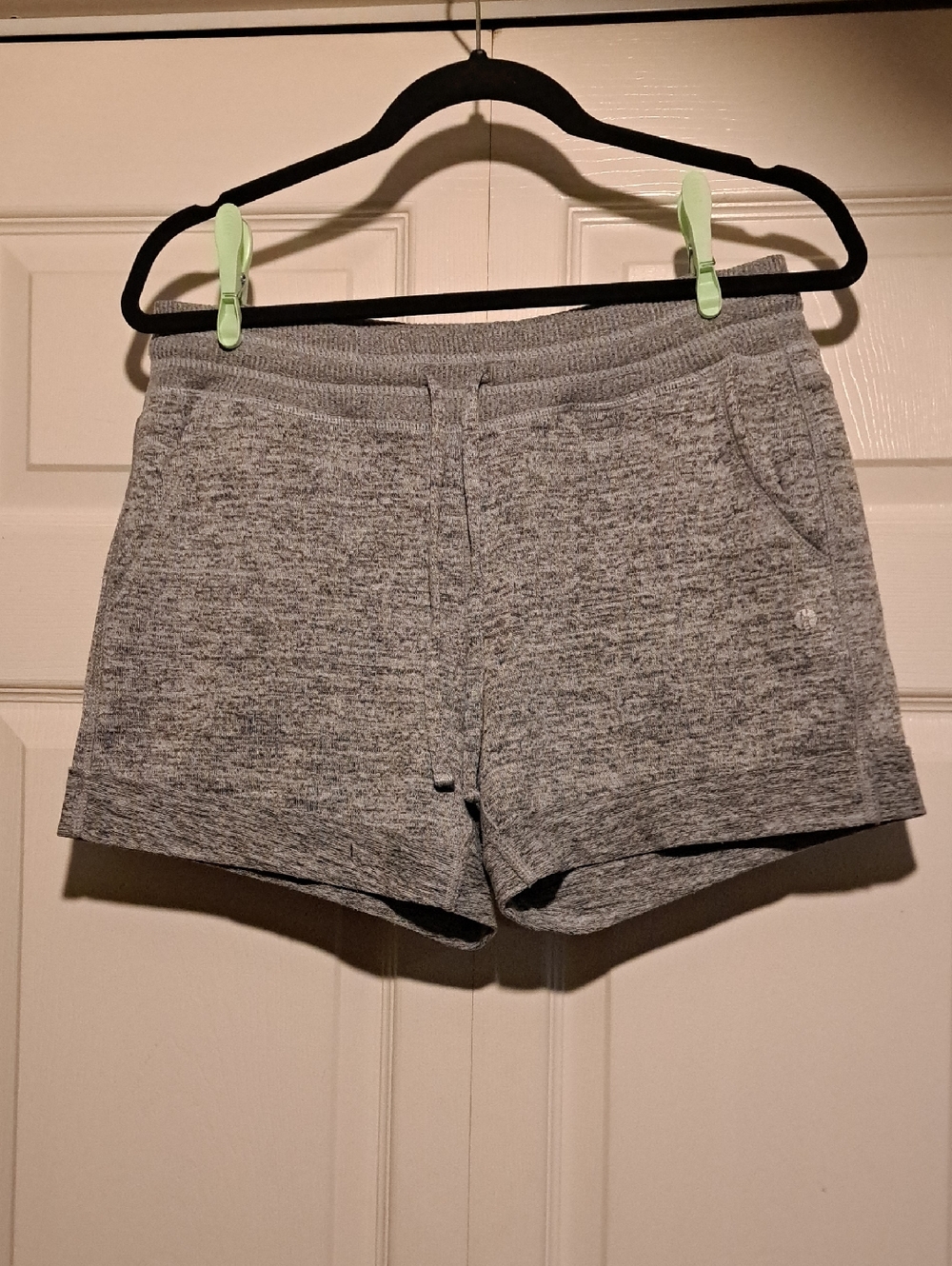 🆒️90°Degrees-Women’s Gray Knit Lounge Shorts Casual Soft Fit